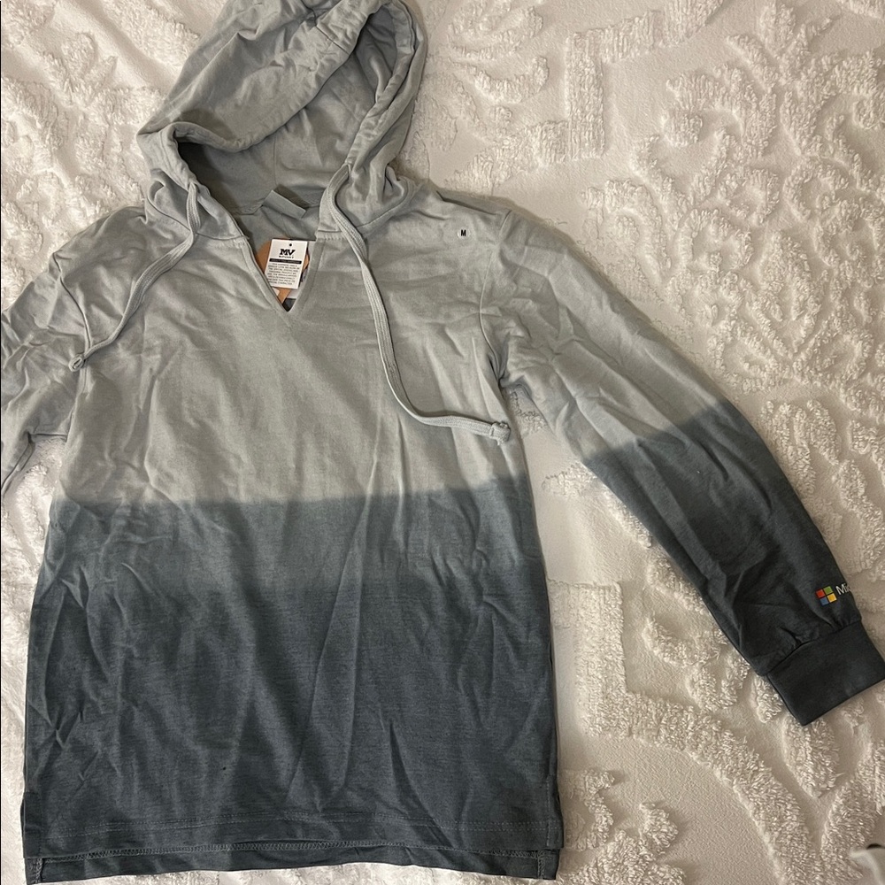 NWT Men’s Microsoft Gradient Gray Hoodie Longsleeve Terry Sweatshirt